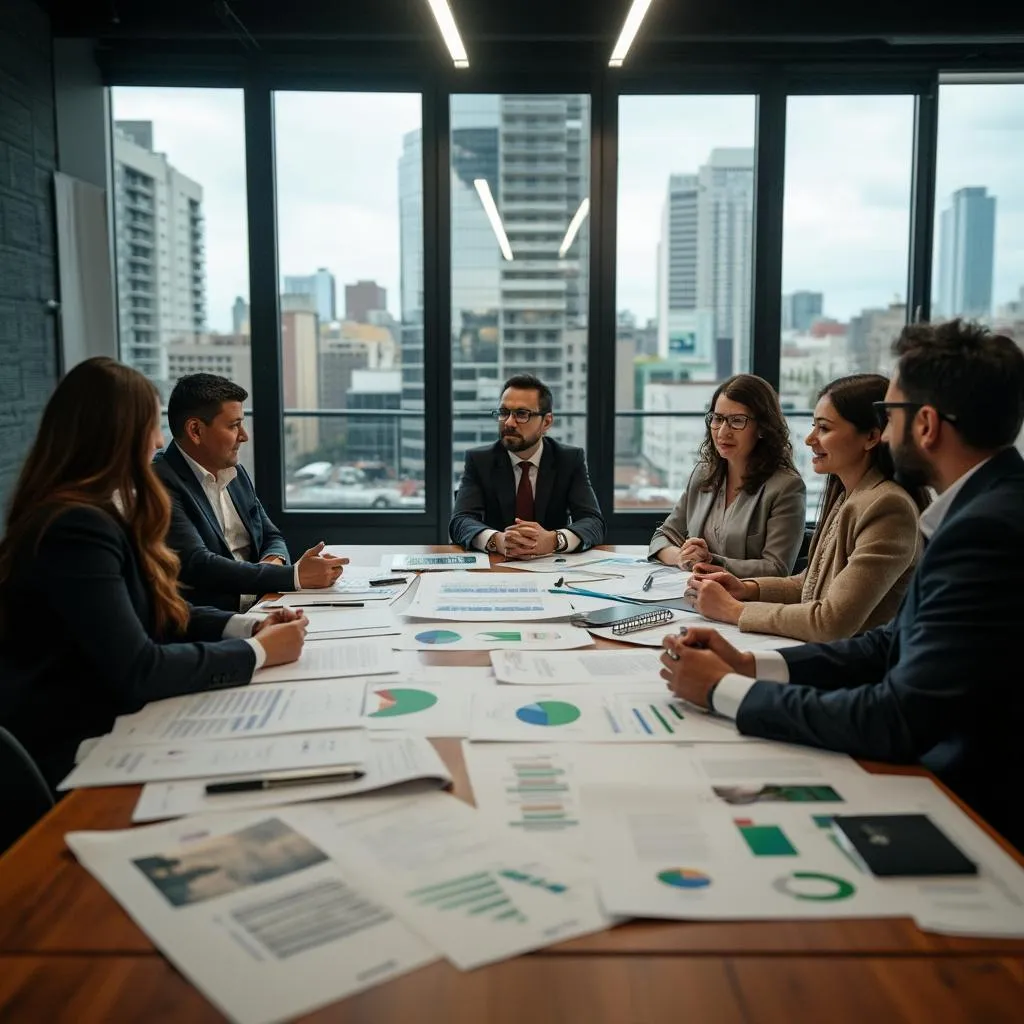 Reunión de negocios en Colombia